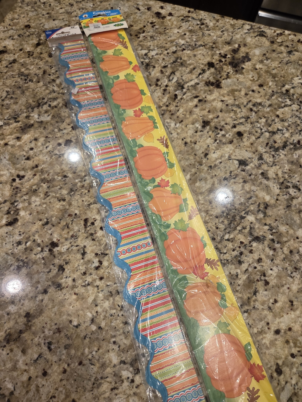 Carson Dellosa Bulletin Board Borders New Vintage Pumpkins Tropical Twist School